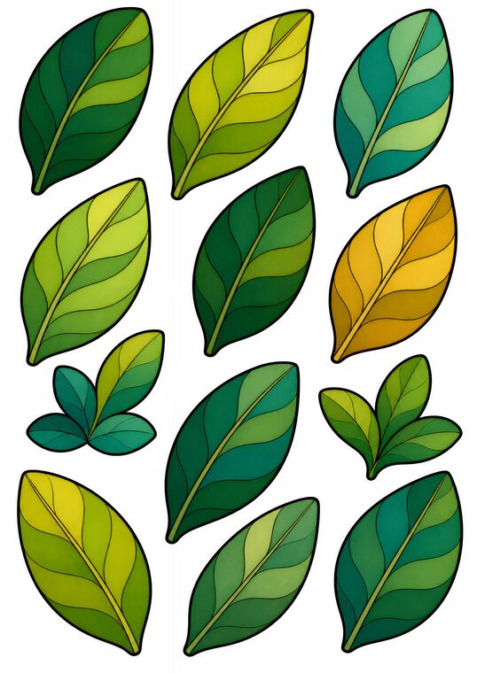 Feuilles à découper du thème Ciel des oiseaux joyeux, formes à découper et coller.