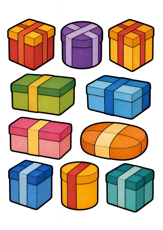 Cadeaux à découper du thème Fête des lanternes, formes à découper et coller.