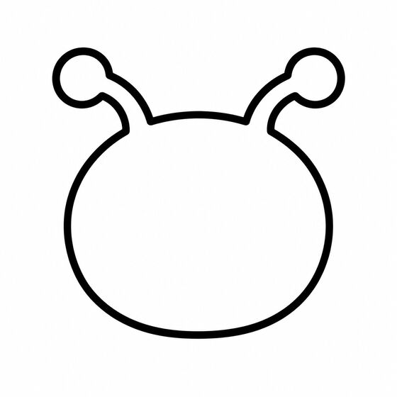 Silhouette d’abeille à imprimer, contour épais sans détails intérieurs.