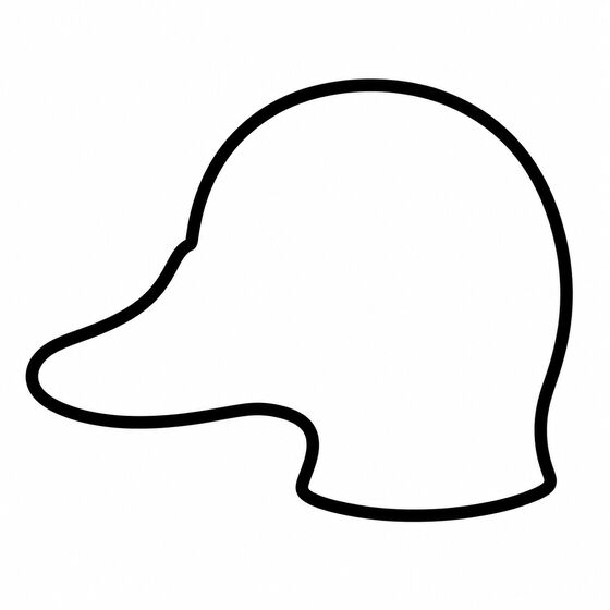 Silhouette de canard à imprimer, contour épais sans détails intérieurs.