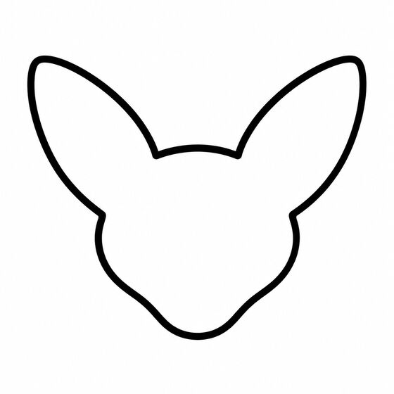 Silhouette de chauve-souris à imprimer, contour épais sans détails intérieurs.