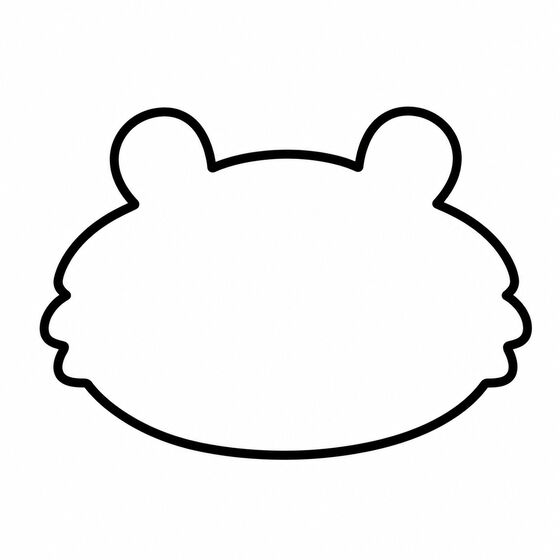 Silhouette de crabe à imprimer, contour épais sans détails intérieurs.
