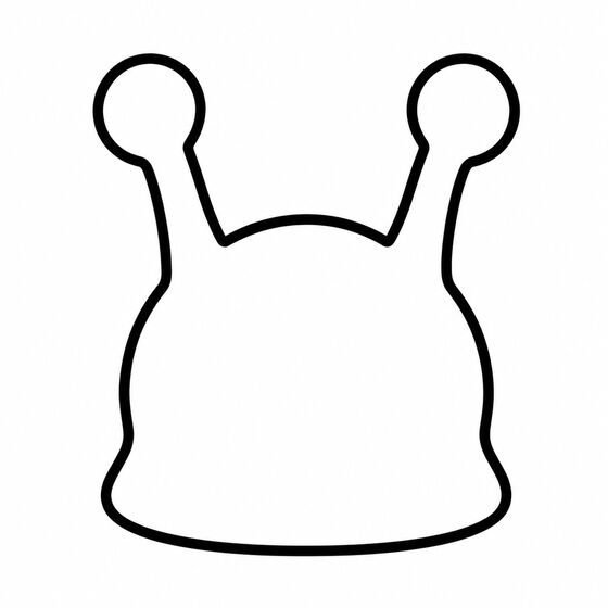 Silhouette d’escargot à imprimer, contour épais sans détails intérieurs.