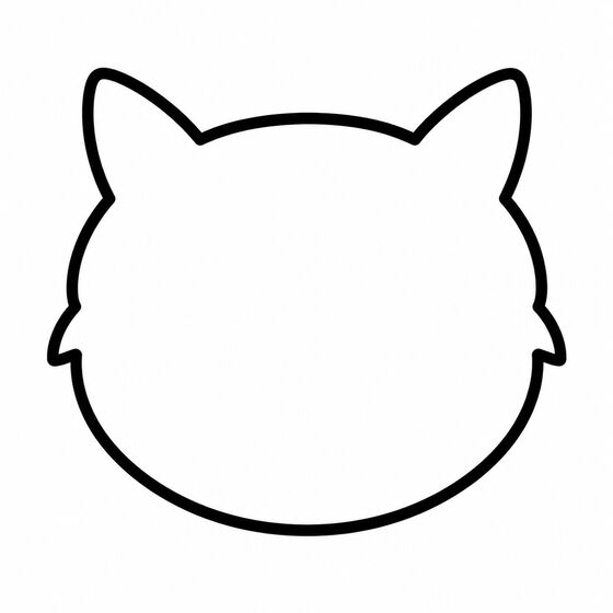 Silhouette de hibou à imprimer, contour épais sans détails intérieurs.