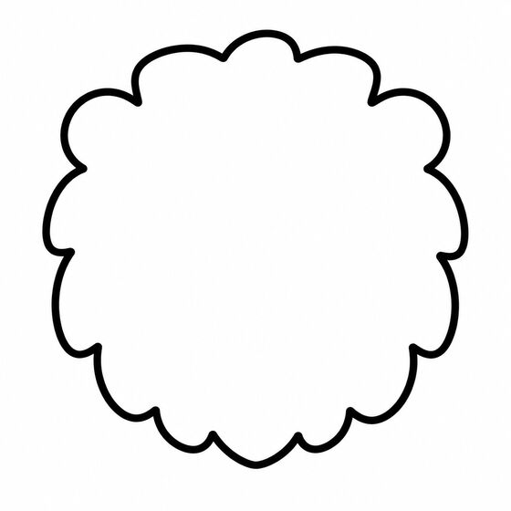 Silhouette de lion à imprimer, contour épais sans détails intérieurs.