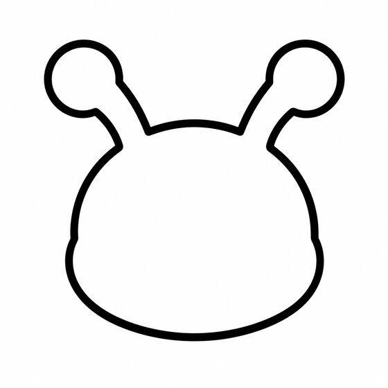Silhouette de papillon à imprimer, contour épais sans détails intérieurs.