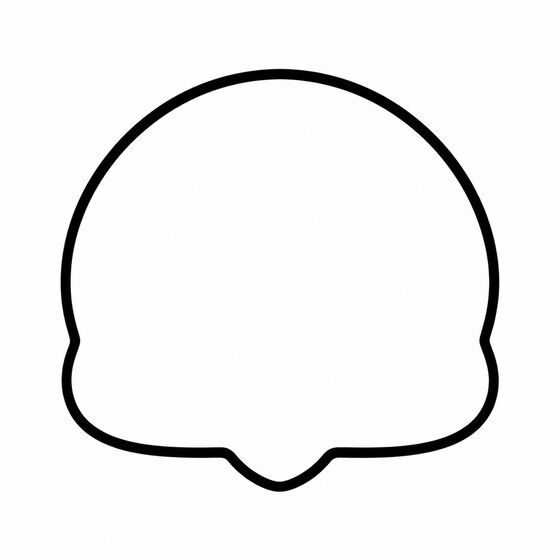 Silhouette de pingouin à imprimer, contour épais sans détails intérieurs.
