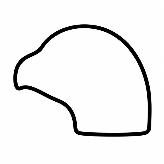 Silhouette de tortue à imprimer, contour épais sans détails intérieurs.