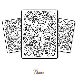 Singe parmi les feuillages tropicaux