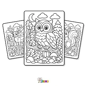 Hibou et animaux de la forêt tempérée