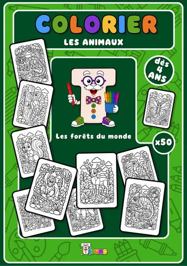 Couverture · Tibumo : Les forêts du monde · Coloriage · Français
