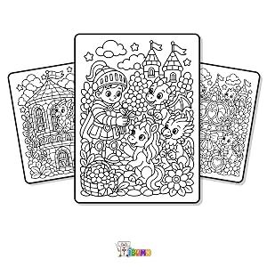 Château et décors fantastiques à colorier