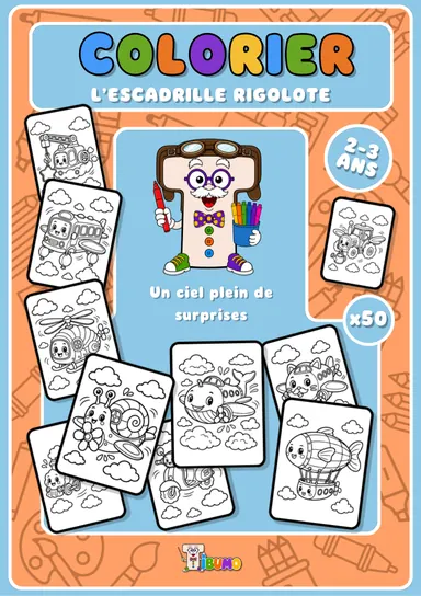 Couverture · Tibumo : L’Escadrille rigolote · Coloriage · Français