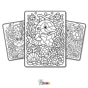 Dauphin et végétation marine à colorier