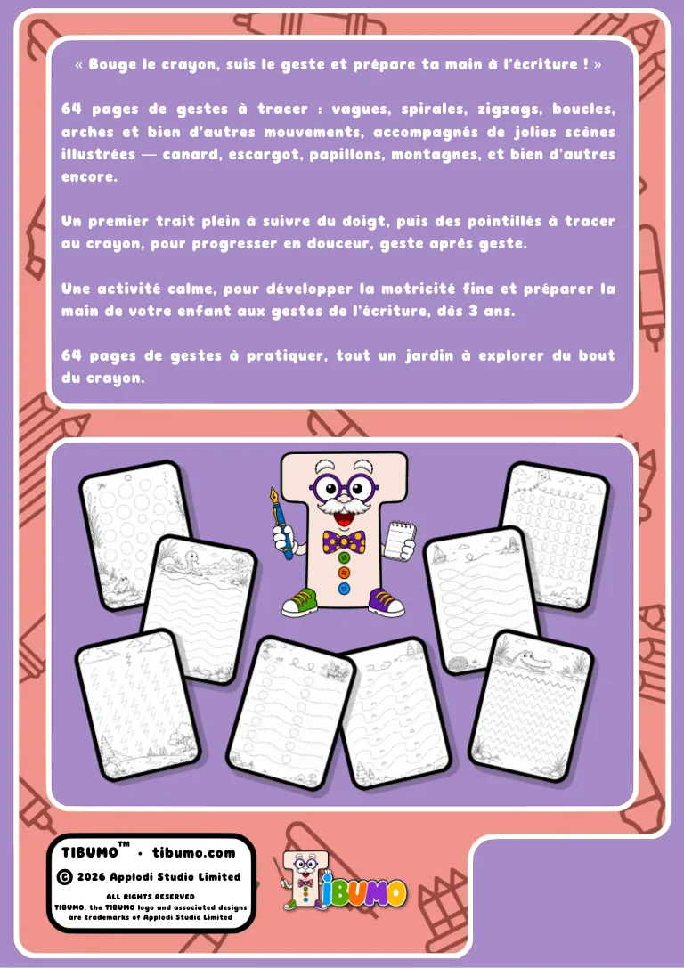 Quatrième de couverture · Tibumo : Mes premiers gestes · Graphisme · Français