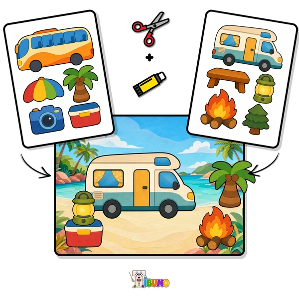 Camping-car et accessoires à coller