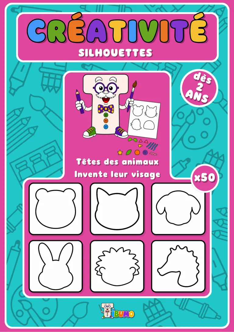 Couverture · Tibumo : Têtes des animaux · Silhouettes · Français