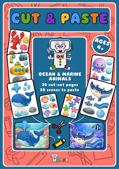 Cover · Tibumo : Ocean & Marine Animals · Cut & paste · English