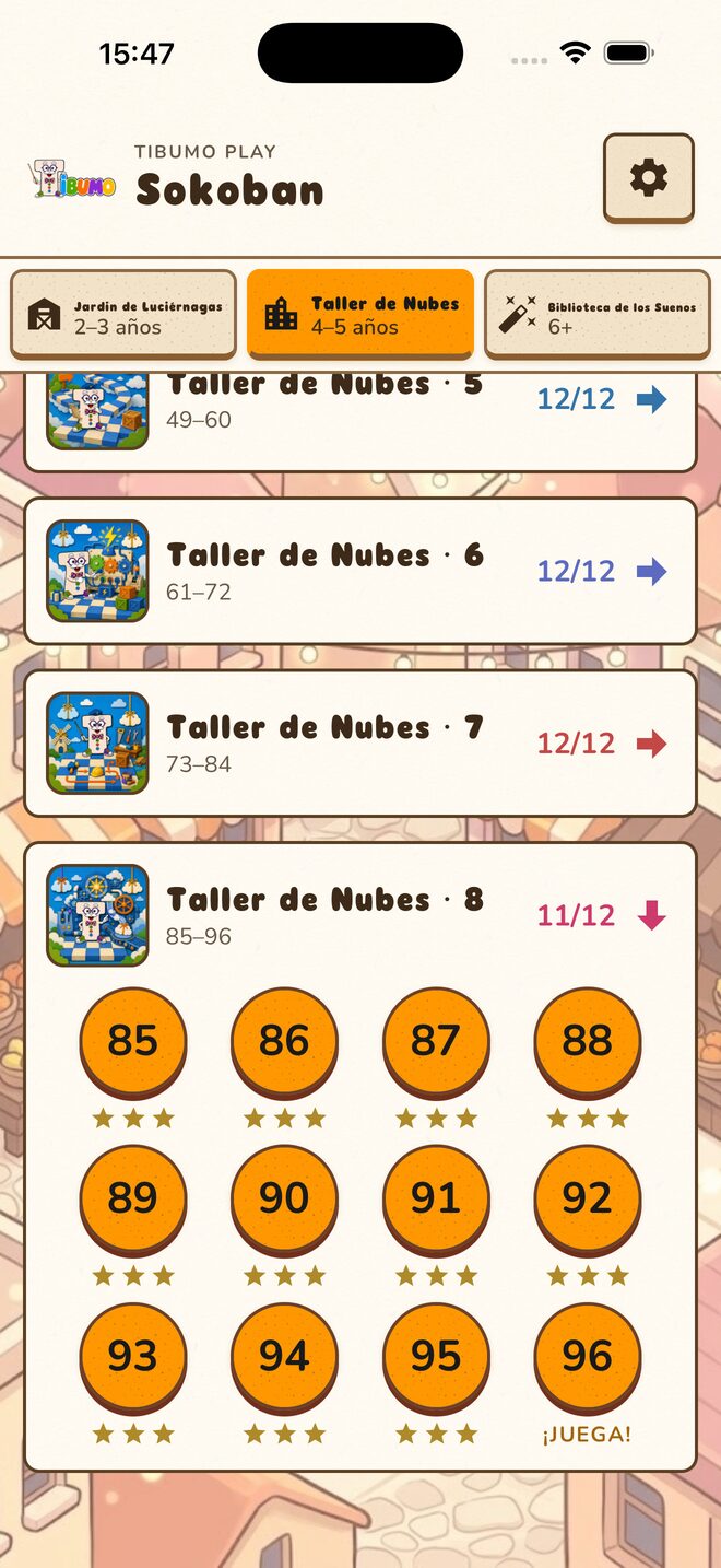 Menú del Taller de Nubes