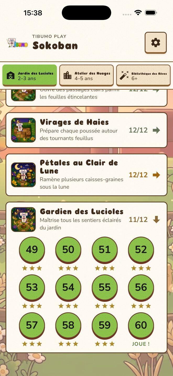 Menu du Jardin des Lucioles