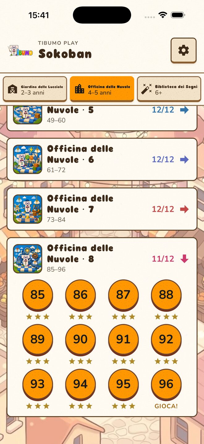Menu dell’Officina delle Nuvole