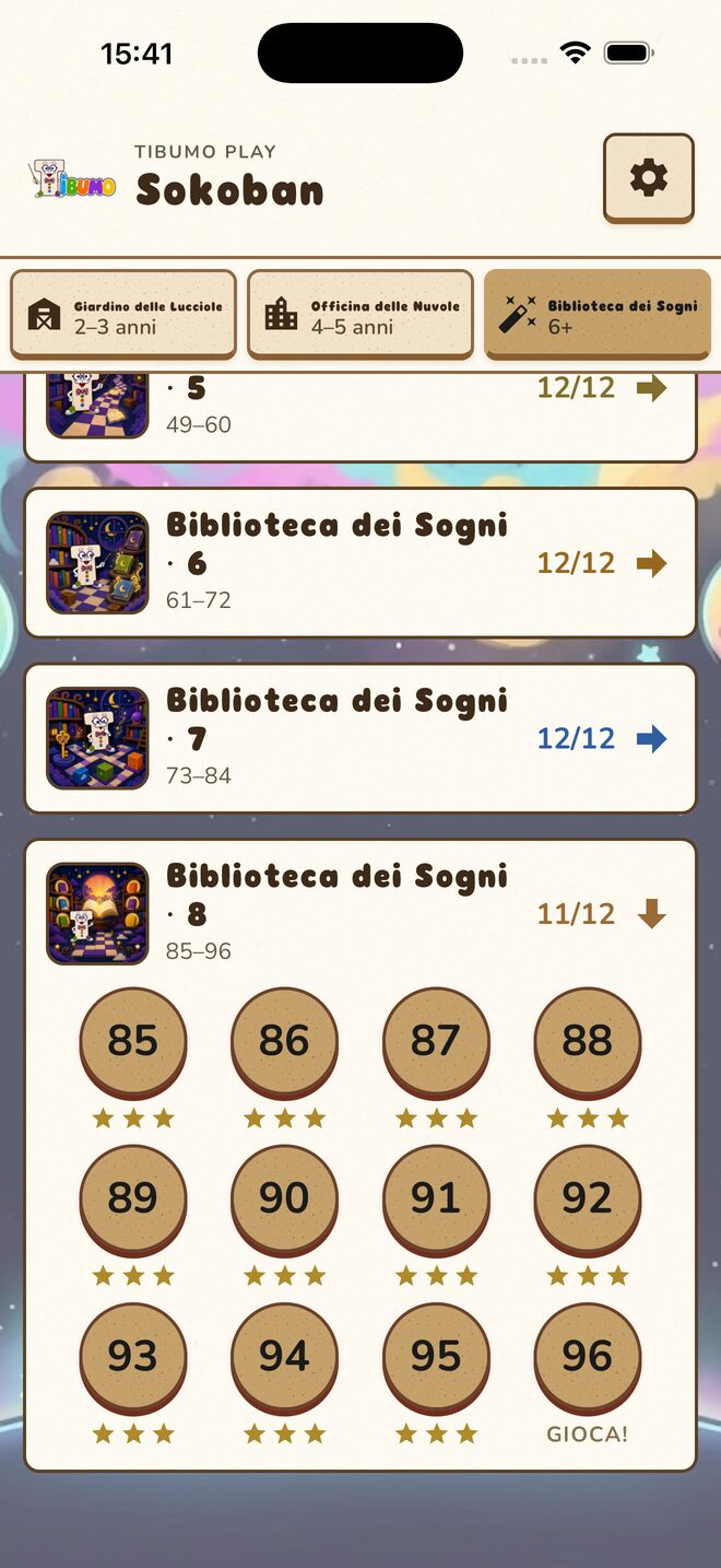 Menu della Biblioteca dei Sogni