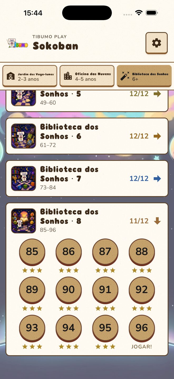 Menu da Biblioteca dos Sonhos