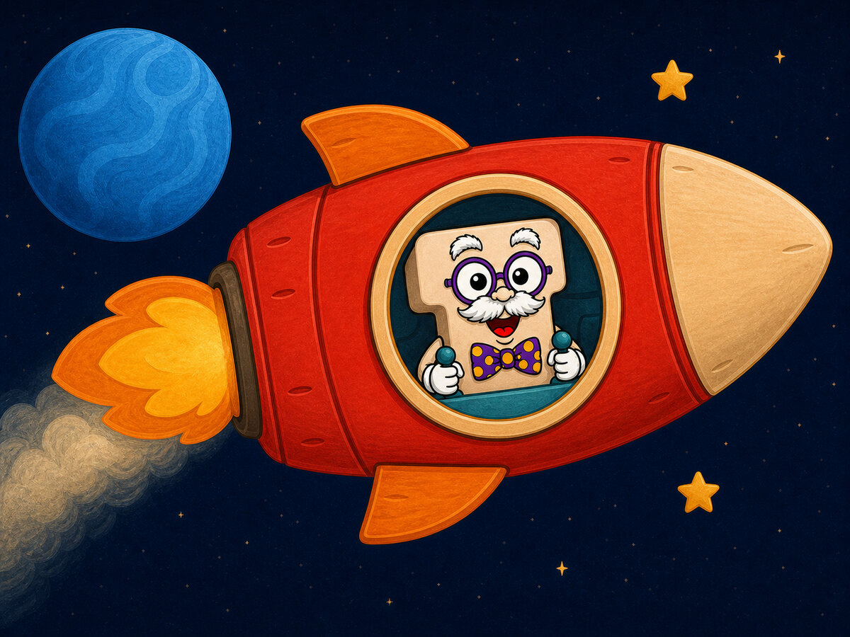 Space world with the official Tibumo mascot